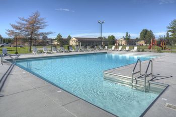 the swimming pool at our apartments